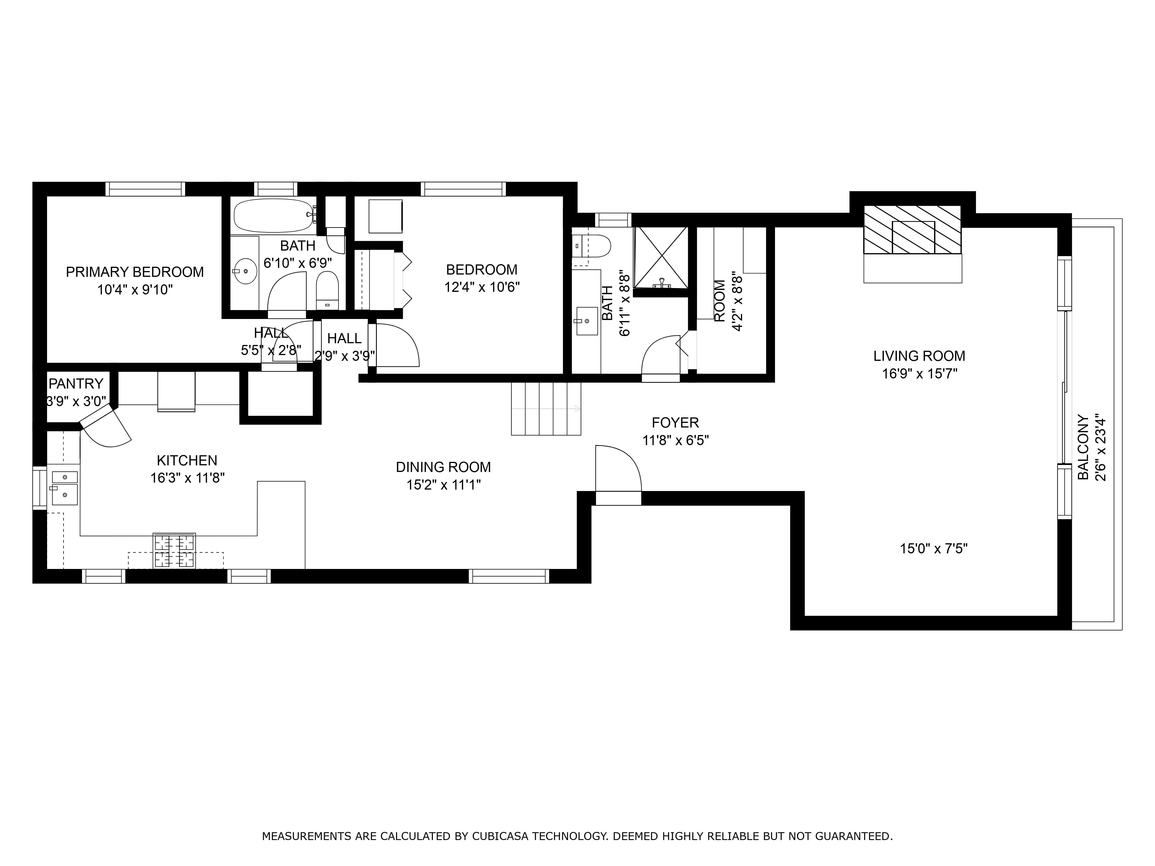 1744 Manhattan Ave Upper Unit Floor plan